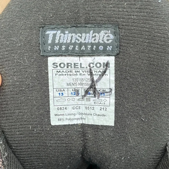 Sorel Men's Avalanche Thinsulate Leather Rubber Insulated Water Proof Work Boots - Picture 8 of 10